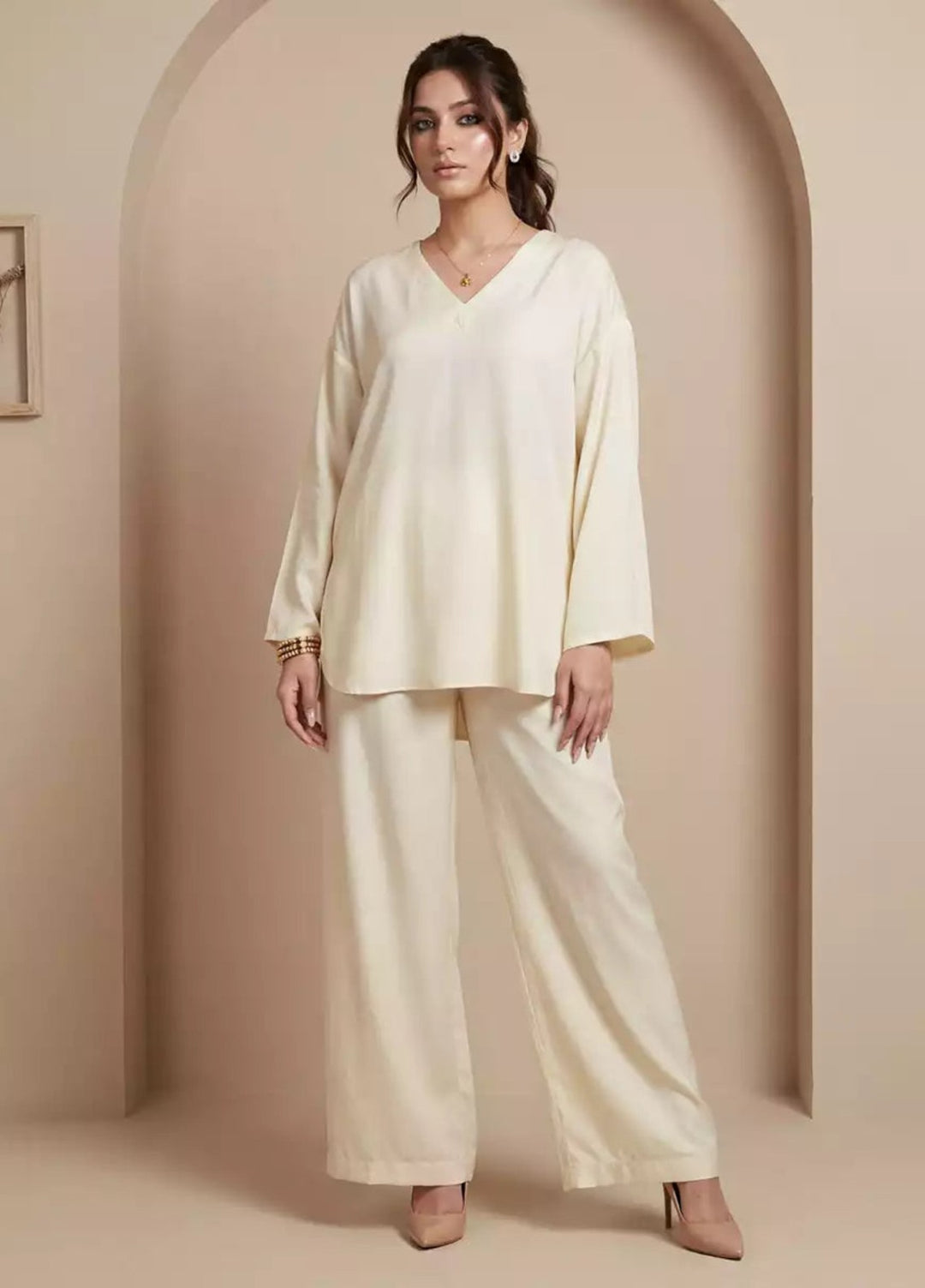 Salitex Women RTW Solids Dobby 2 Piece Suit SS26L2PBCO566 Casual Collection