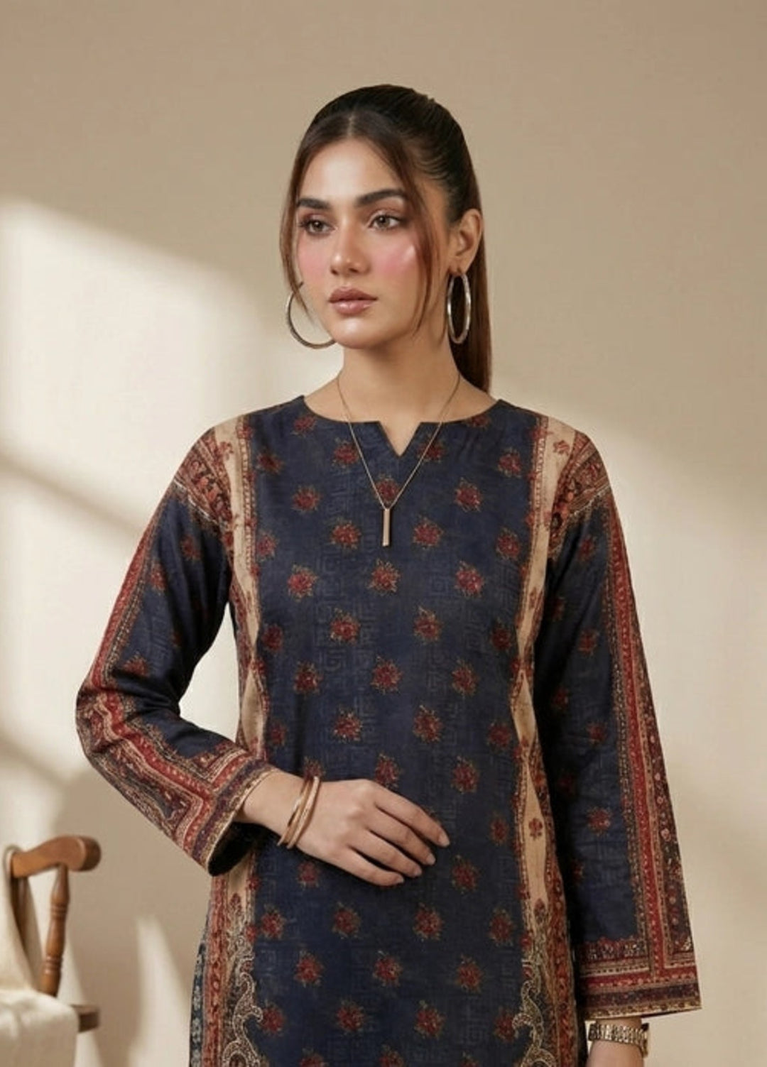 Salitex Women RTW Printed Dobby 2 Piece Suit SS26L2PBE515 Casual Collection