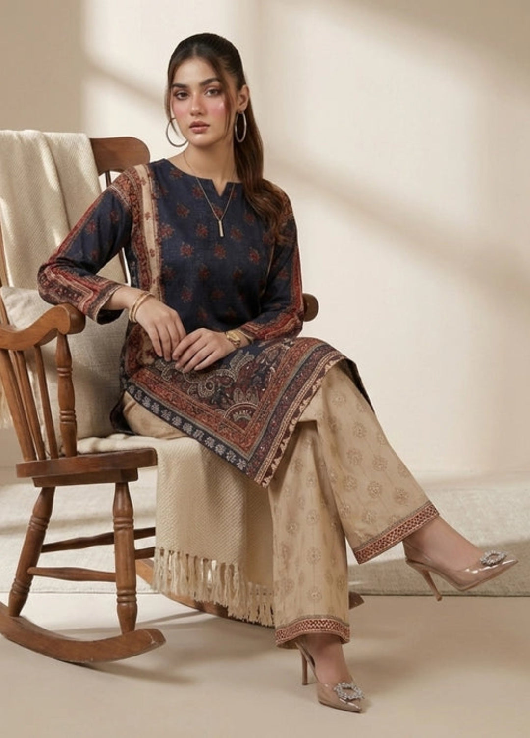 Salitex Women RTW Printed Dobby 2 Piece Suit SS26L2PBE515 Casual Collection