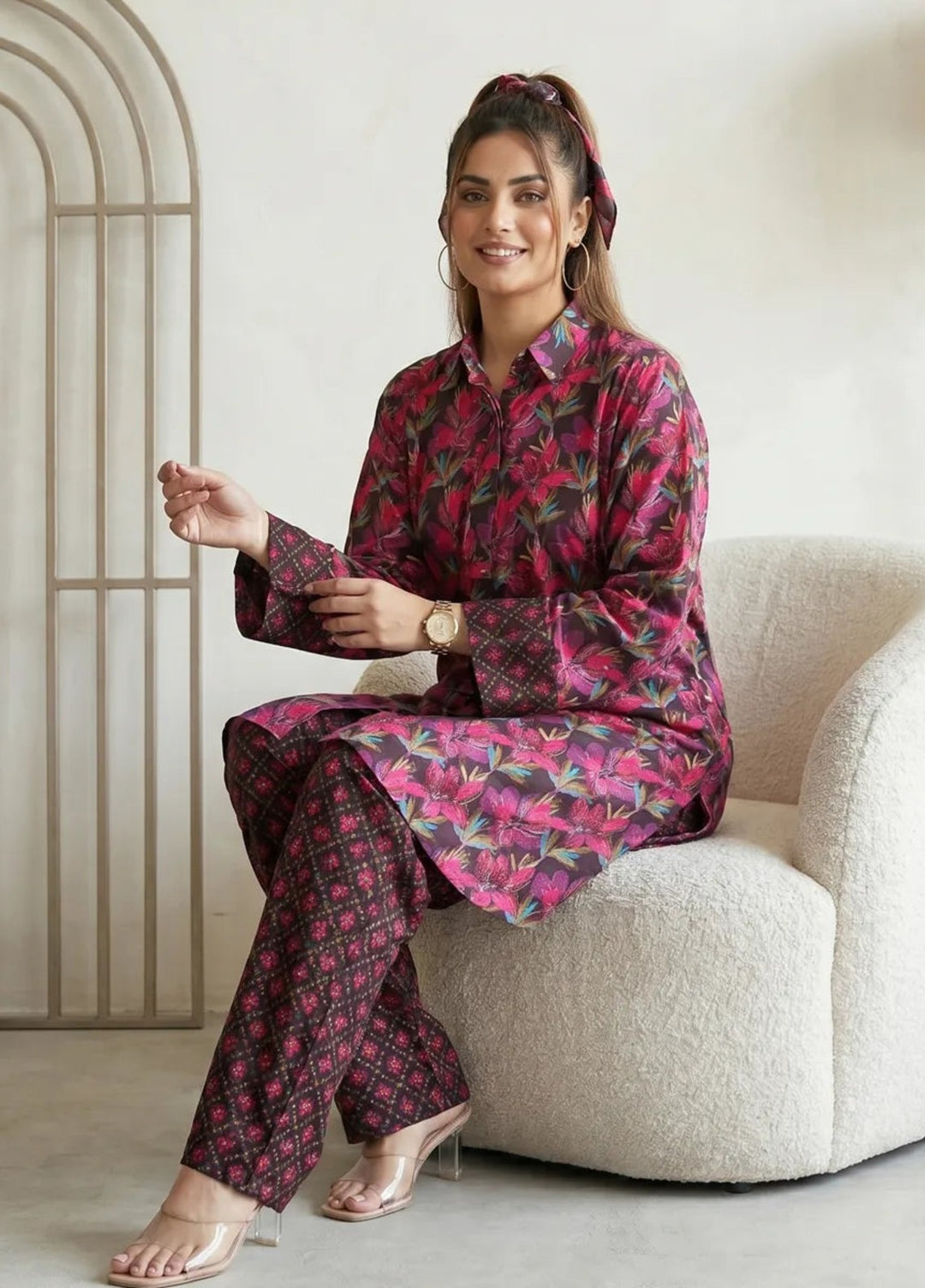 Salitex Women RTW Printed Georgette 2 Piece Suit SS26L2PBC0576 Casual Collection