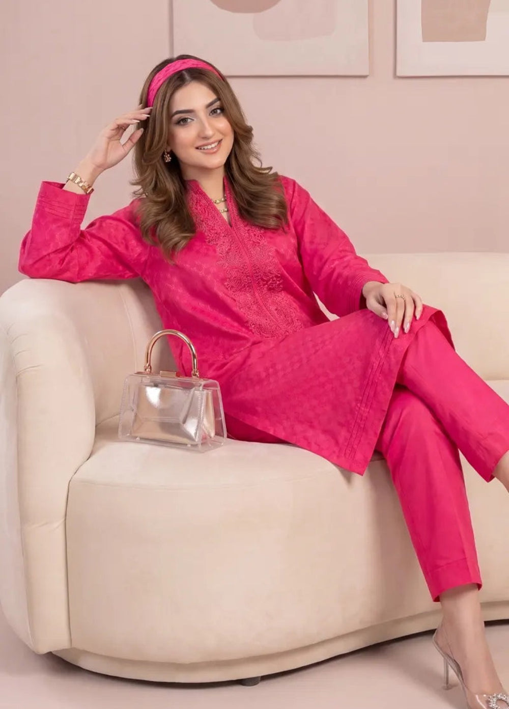 Salitex Women RTW Embroidered Jacquard 2 Piece Suit S26L2SPBL005 Casual Collection