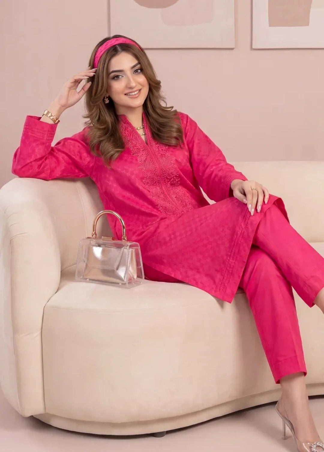 Salitex Women RTW Embroidered Jacquard 2 Piece Suit S26L2SPBL005 Casual Collection