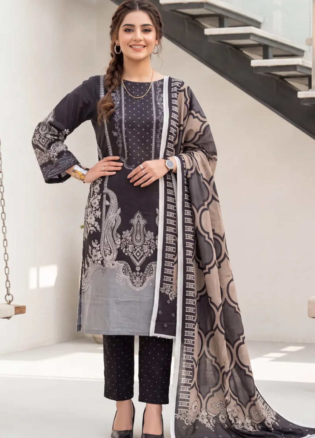 Salitex Unstitched Printed Lawn 3 Piece Suit SUNS8IN1150 Casual Collection