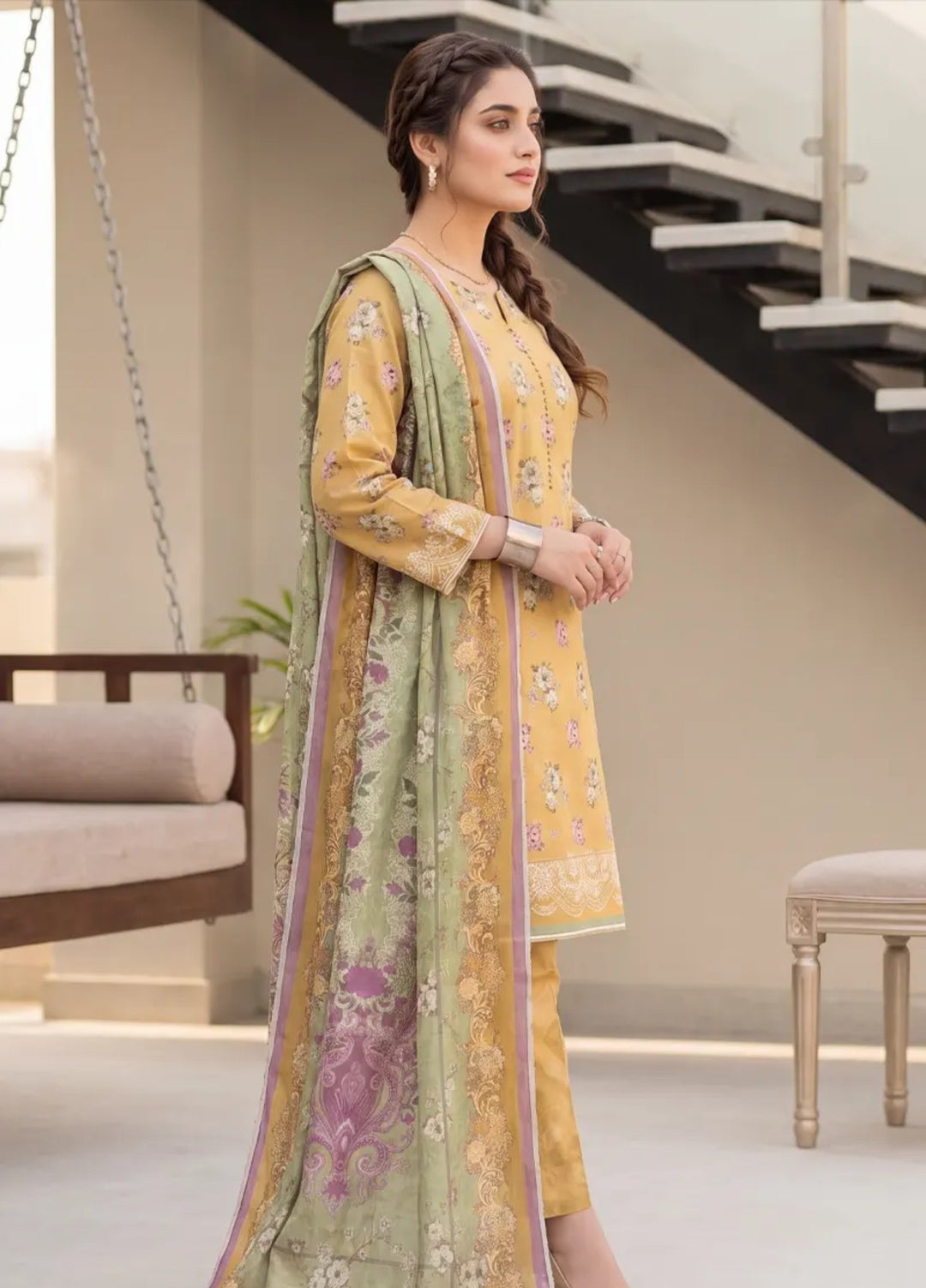 Salitex Unstitched Printed Lawn 3 Piece Suit SUNS8IN1152 Casual Collection