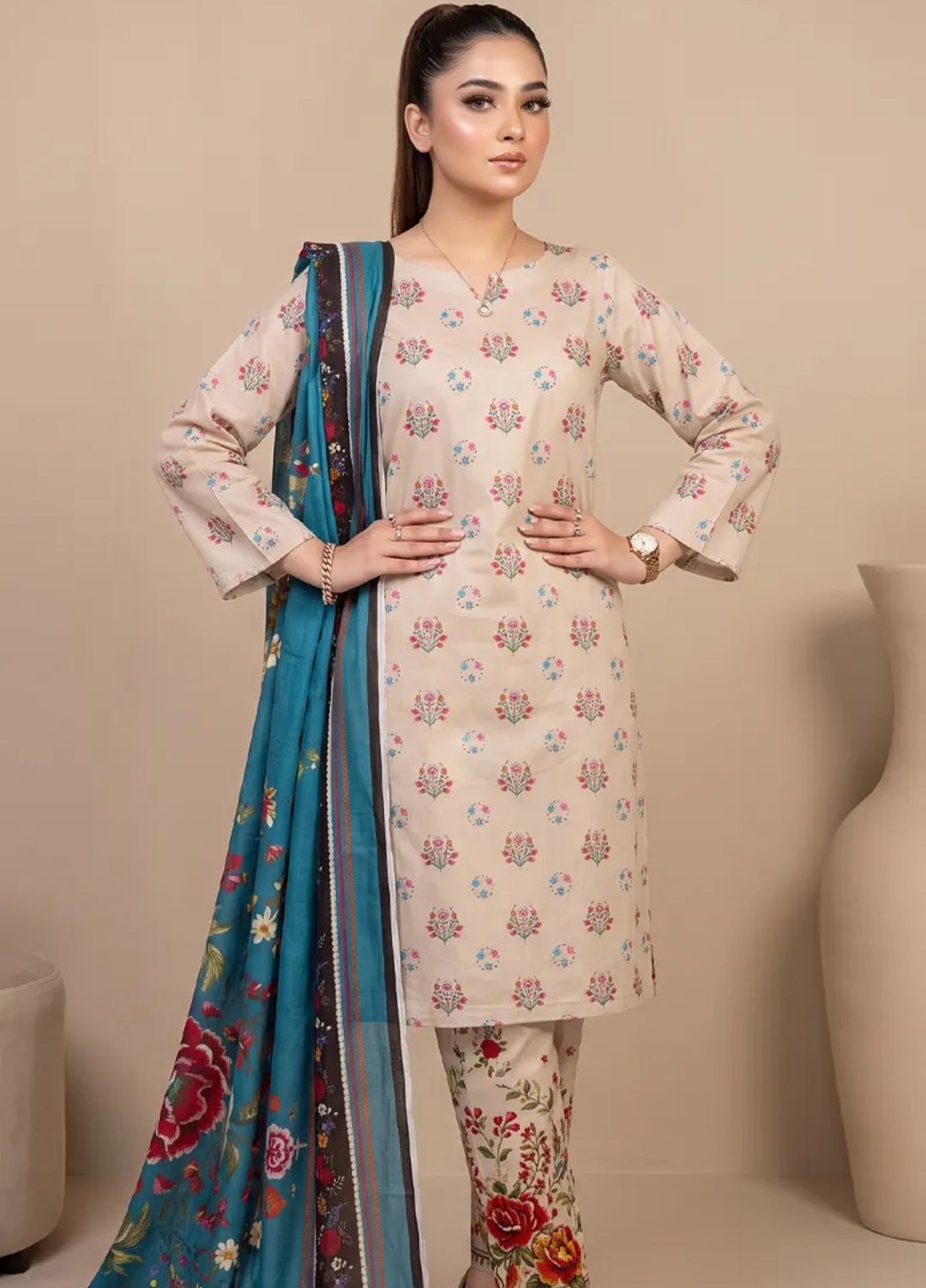 Salitex Unstitched Printed Lawn 3 Piece Suit SUNS8IN1158 Casual Collection