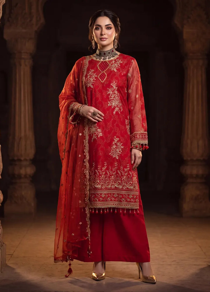 Salitex Women Unstitched Embroidered Khaadi Net 3 Piece Suit SUNS8JI515 Festive Collection