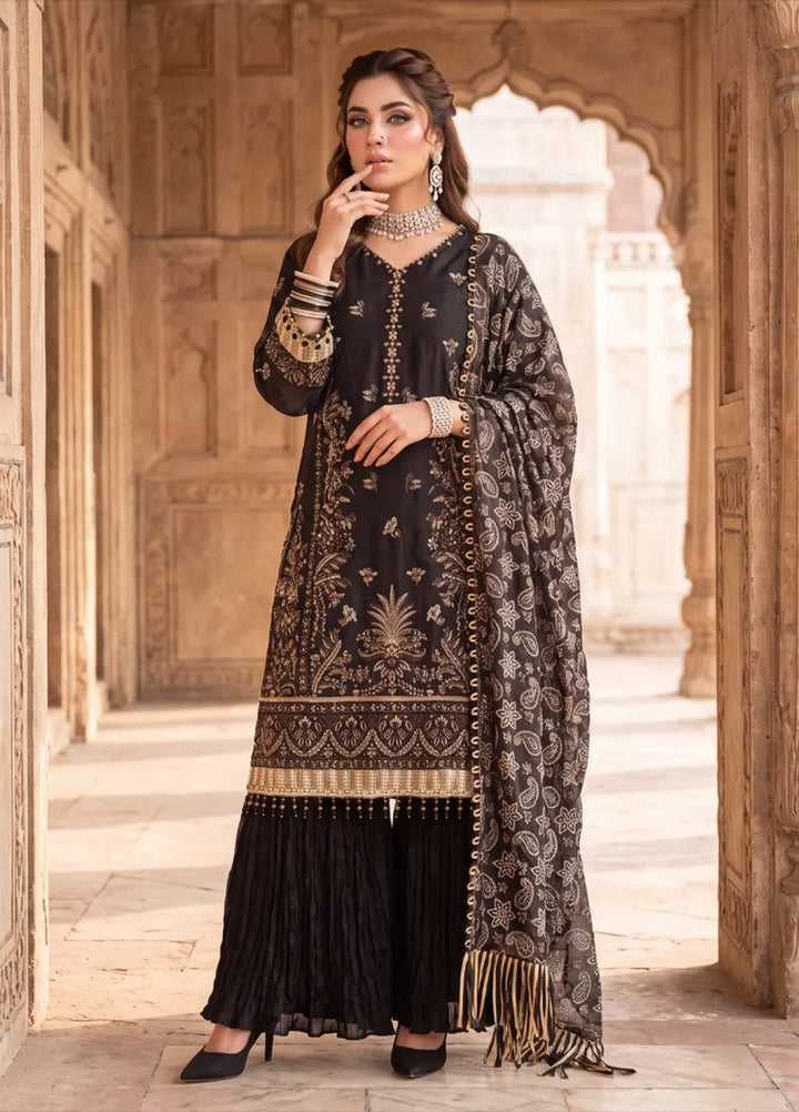 Salitex Women Unstitched Embroidered Paper Cotton 3 Piece Suit SUNS8JI506 Festive Collection
