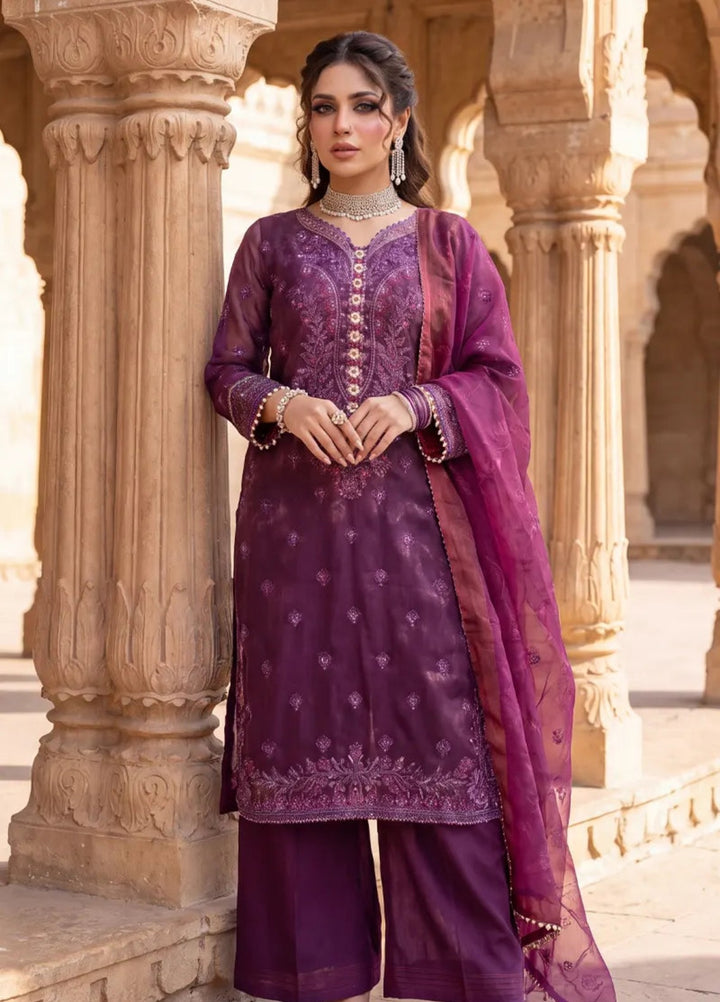 Salitex Women Unstitched Embroidered Organza 3 Piece Suit SUNS8JI510 Festive Collection