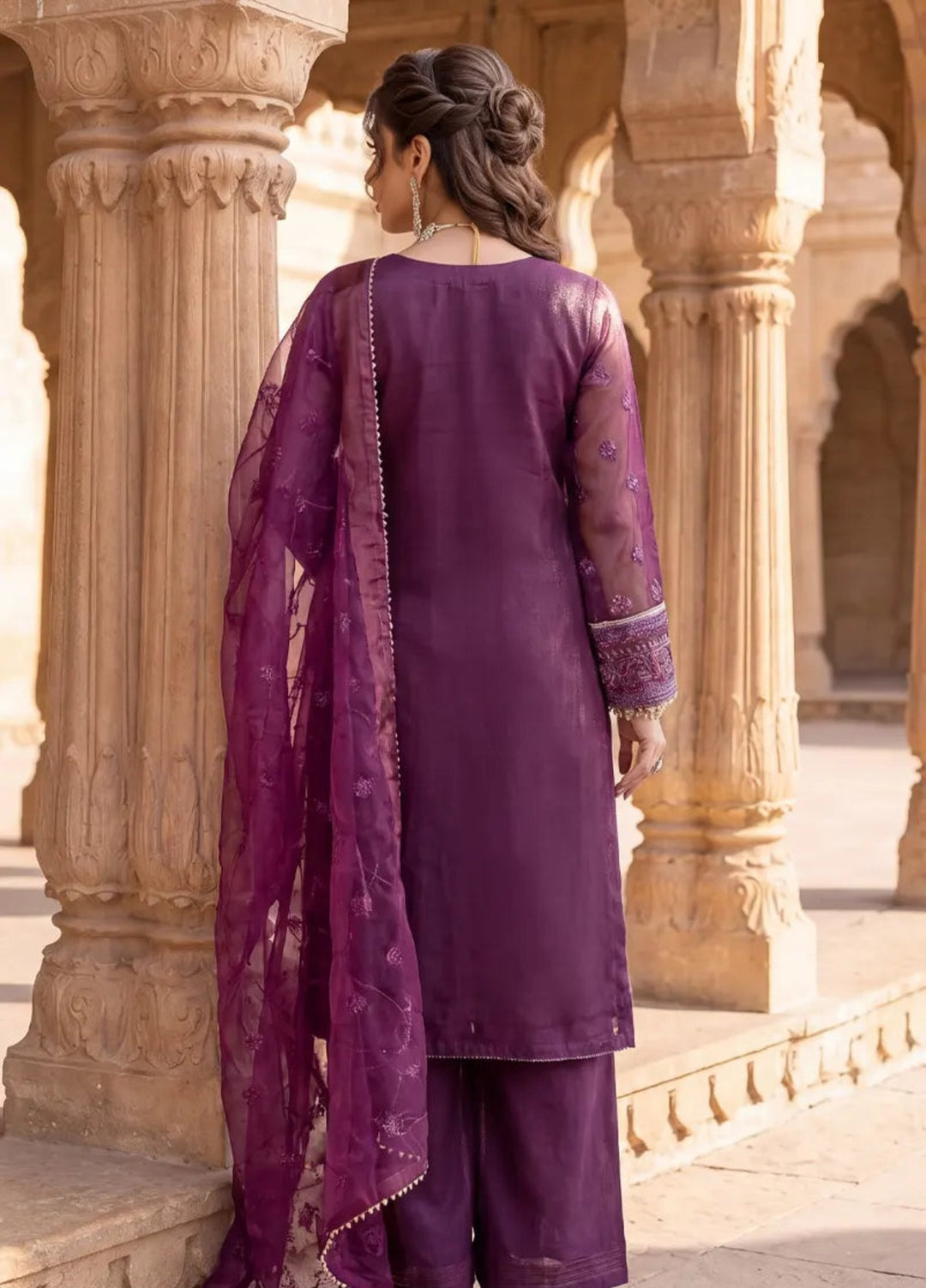 Salitex Women Unstitched Embroidered Organza 3 Piece Suit SUNS8JI510 Festive Collection