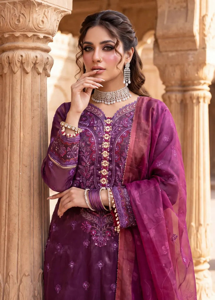 Salitex Women Unstitched Embroidered Organza 3 Piece Suit SUNS8JI510 Festive Collection