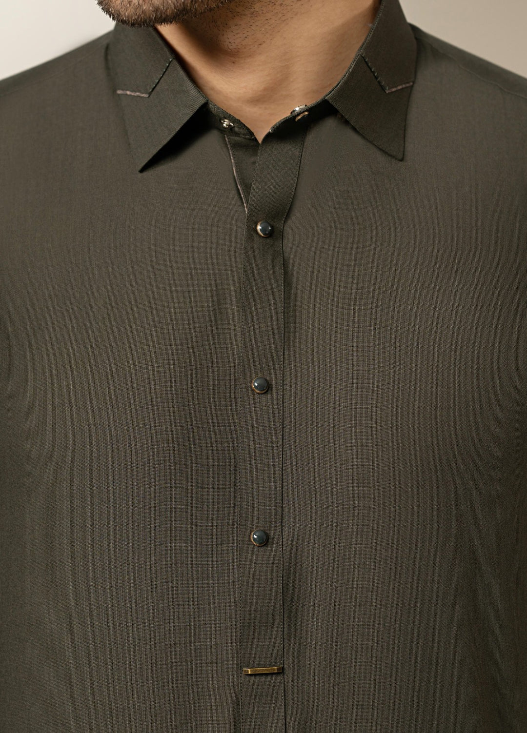 Stylish Garments Mens RTW Solids Wash N Wear Kurta Shalwar Suit Green Plain Casual Collection