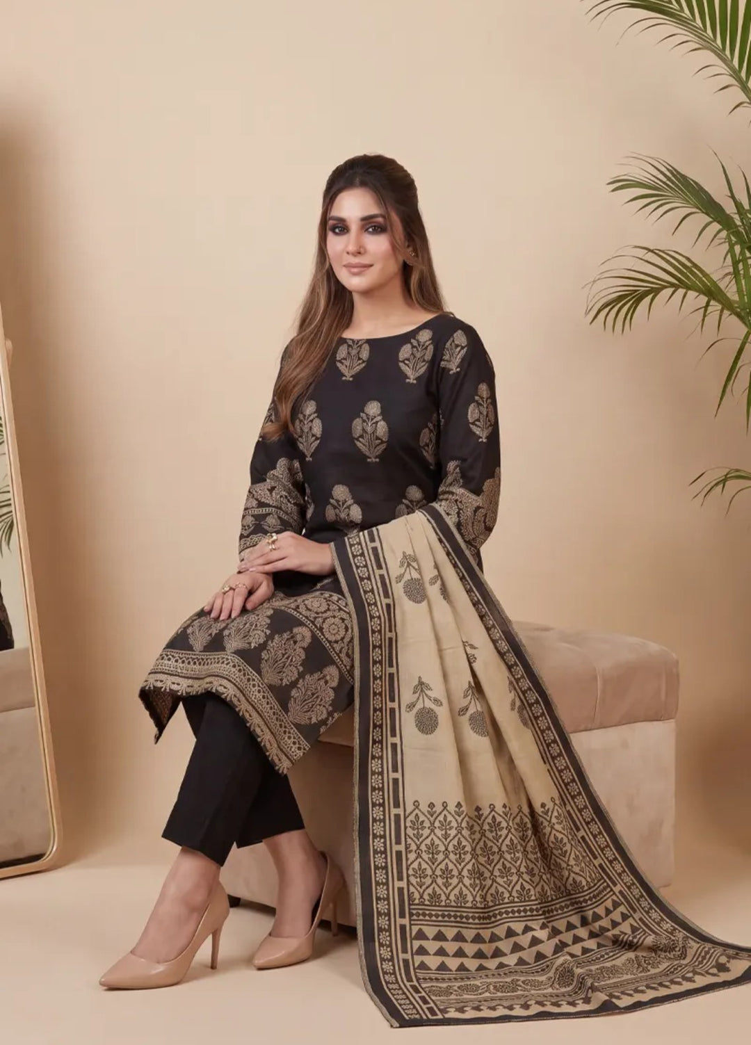 Salitex Unstitched Printed Jacquard 3 Piece Suit WP7L3PBC515 Casual Collection