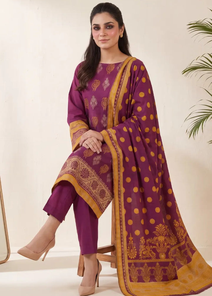 Salitex Unstitched Printed Jacquard 3 Piece Suit WP7L3PBC514 Casual Collection