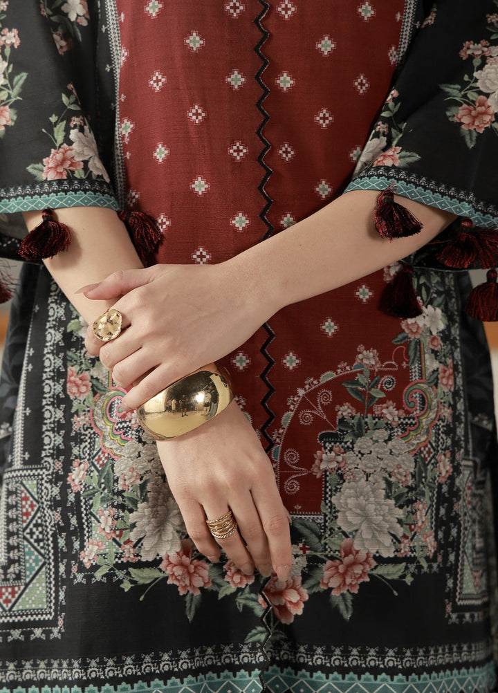 Sahar Unstitched Printed Khaddar 3 Piece Suit Duskelle Winter Collection