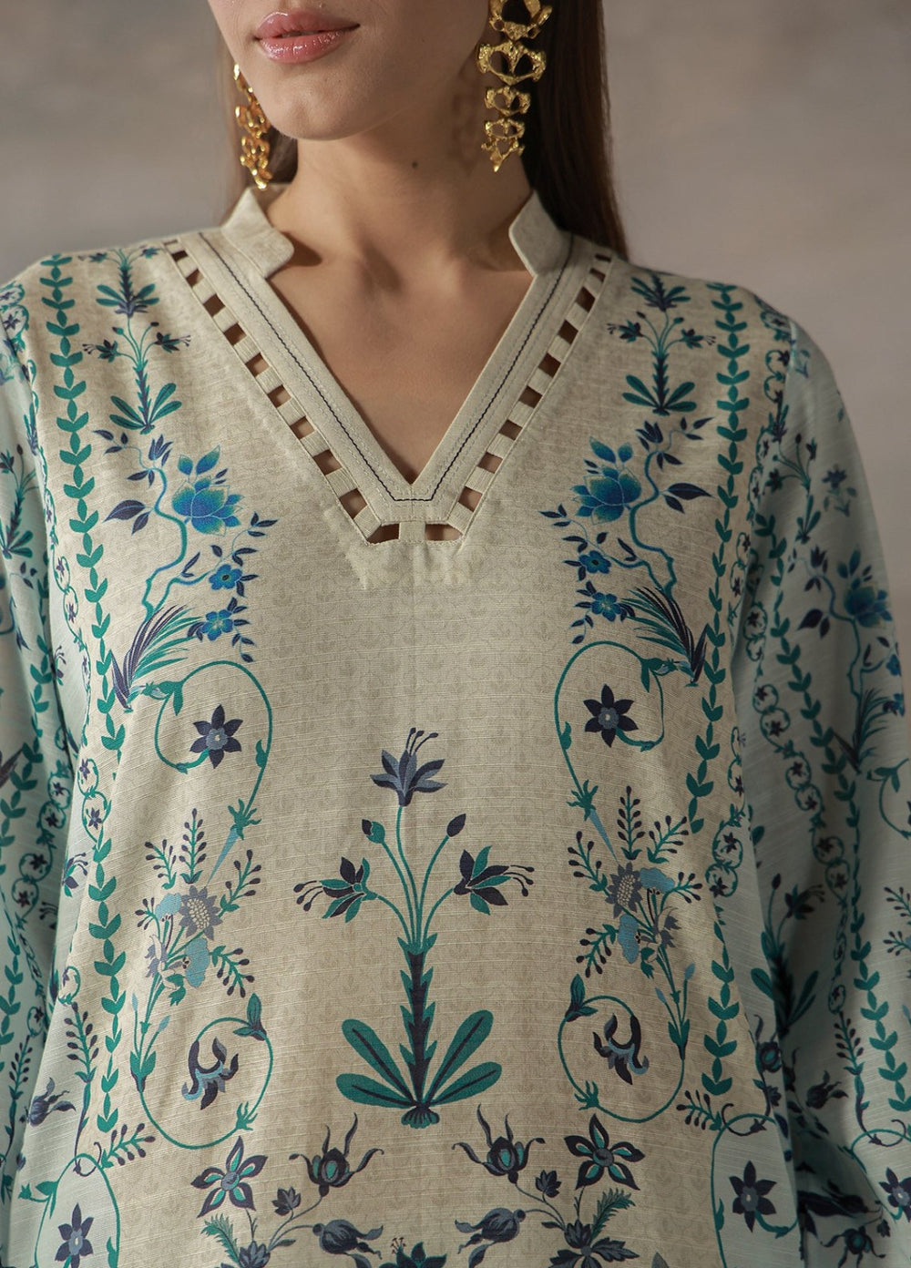 Sahar Unstitched Printed Khaddar 3 Piece Suit Fernel Winter Collection