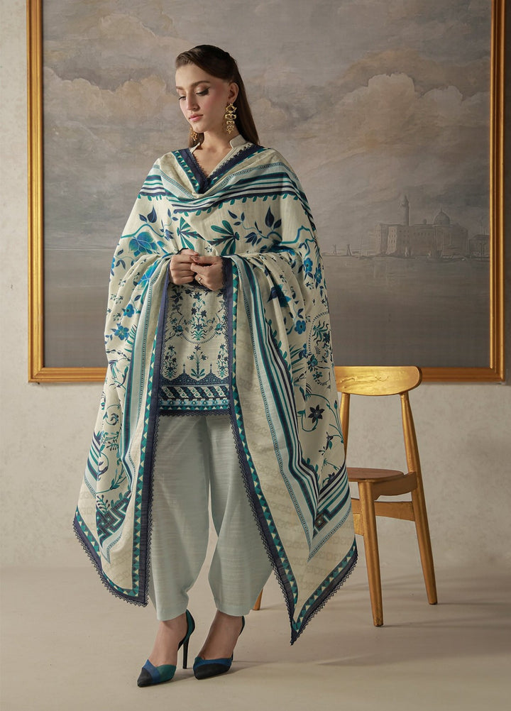Sahar Unstitched Printed Khaddar 3 Piece Suit Fernel Winter Collection