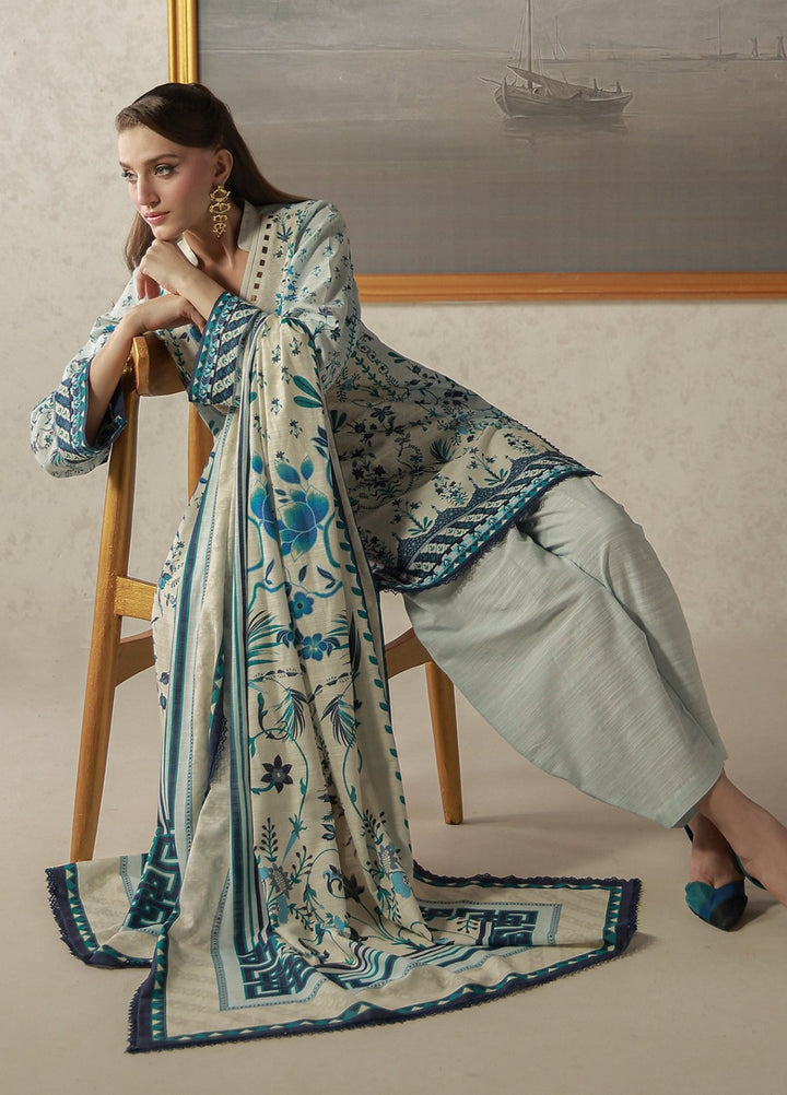 Sahar Unstitched Printed Khaddar 3 Piece Suit Fernel Winter Collection
