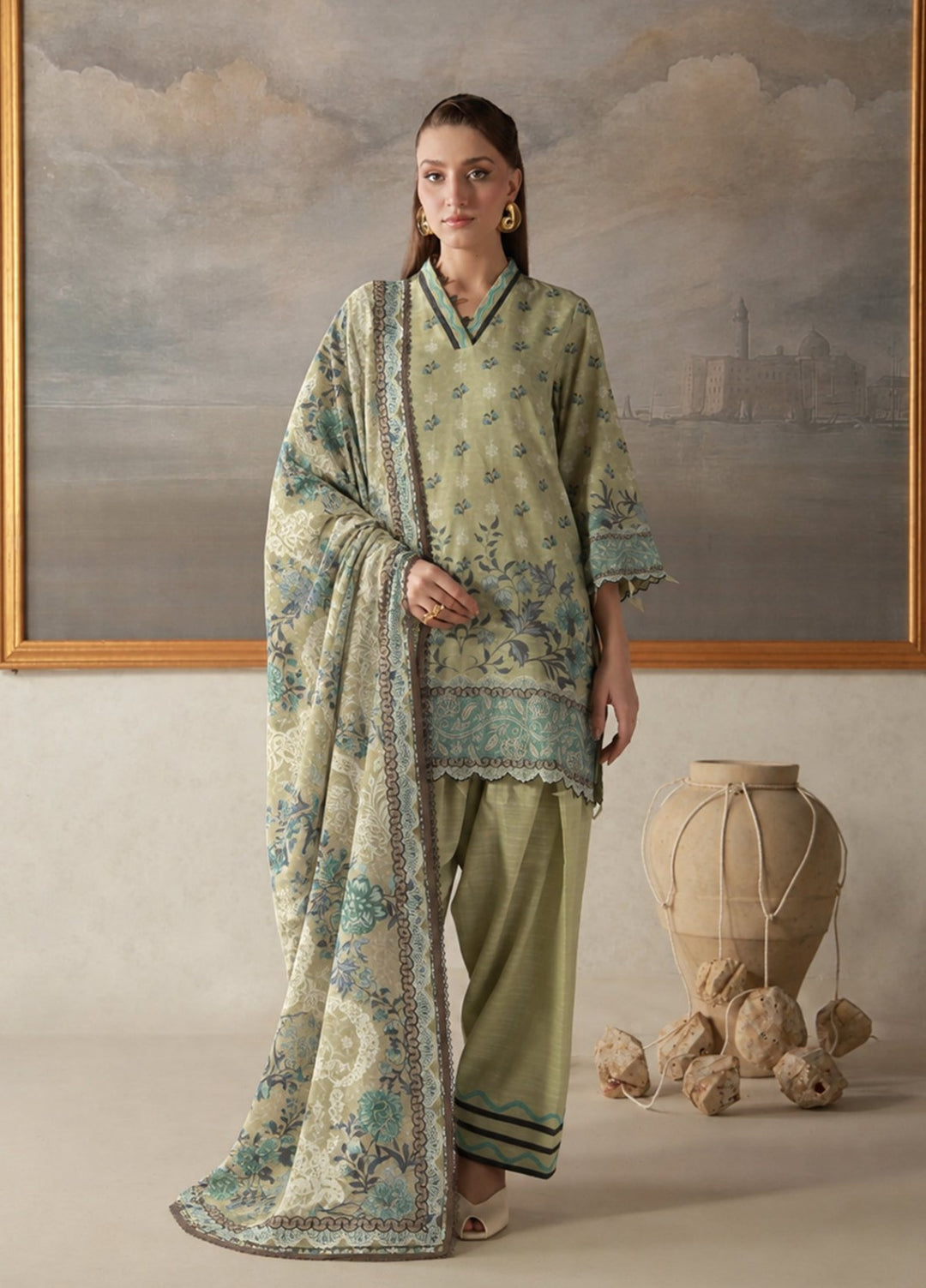 Sahar Unstitched Printed Khaddar 3 Piece Suit Eirwen Winter Collection