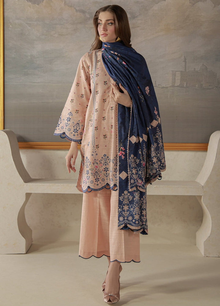 Sahar Unstitched Printed Khaddar 3 Piece Suit Oakenne Winter Collection