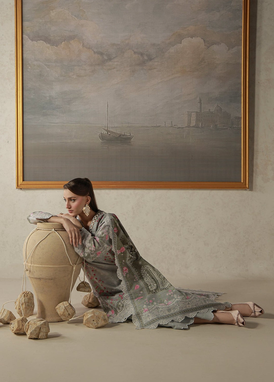 Sahar Unstitched Printed Khaddar 3 Piece Suit Mauvelle Winter Collection