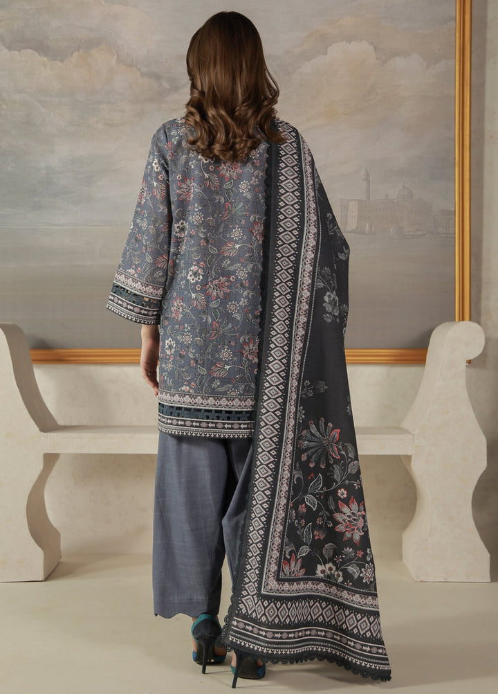 Sahar Unstitched Printed Khaddar 3 Piece Suit Fallowe Winter Collection