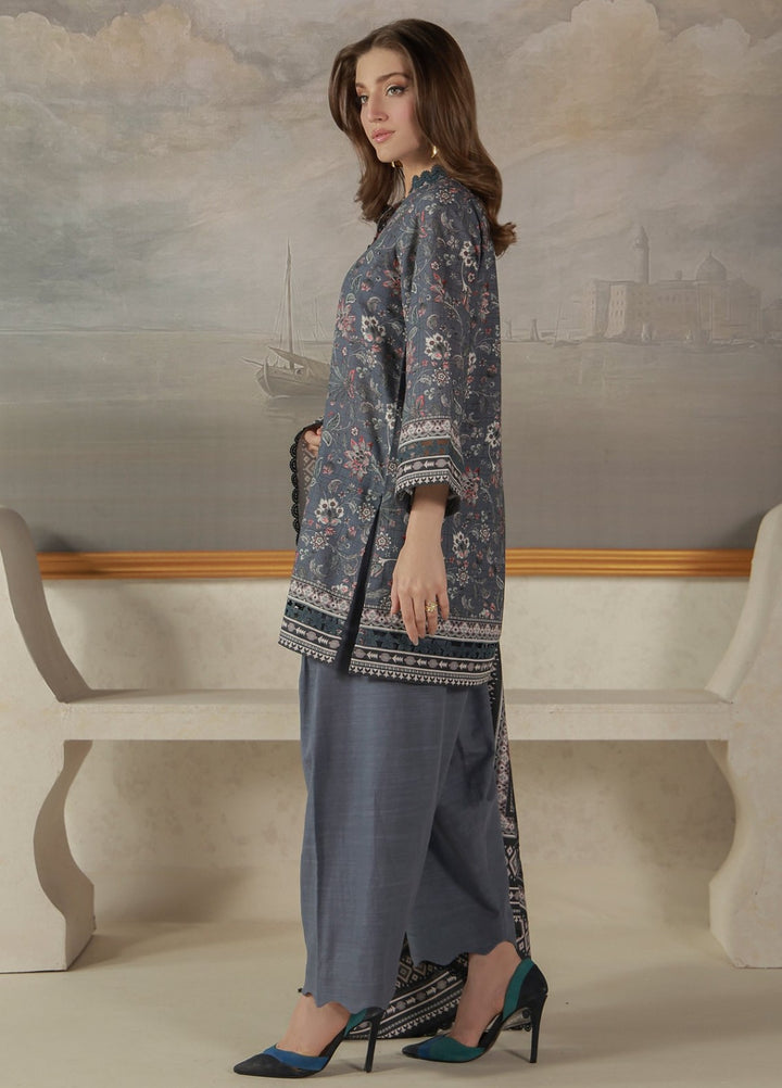 Sahar Unstitched Printed Khaddar 3 Piece Suit Fallowe Winter Collection