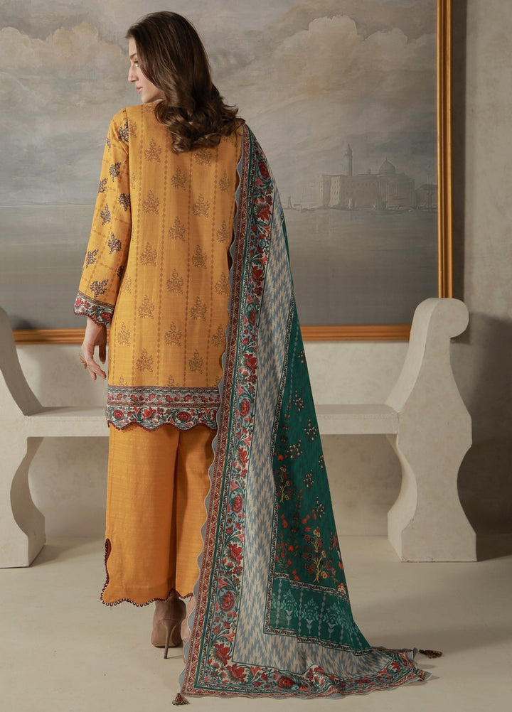 Sahar Unstitched Printed Khaddar 3 Piece Suit Russetta Winter Collection
