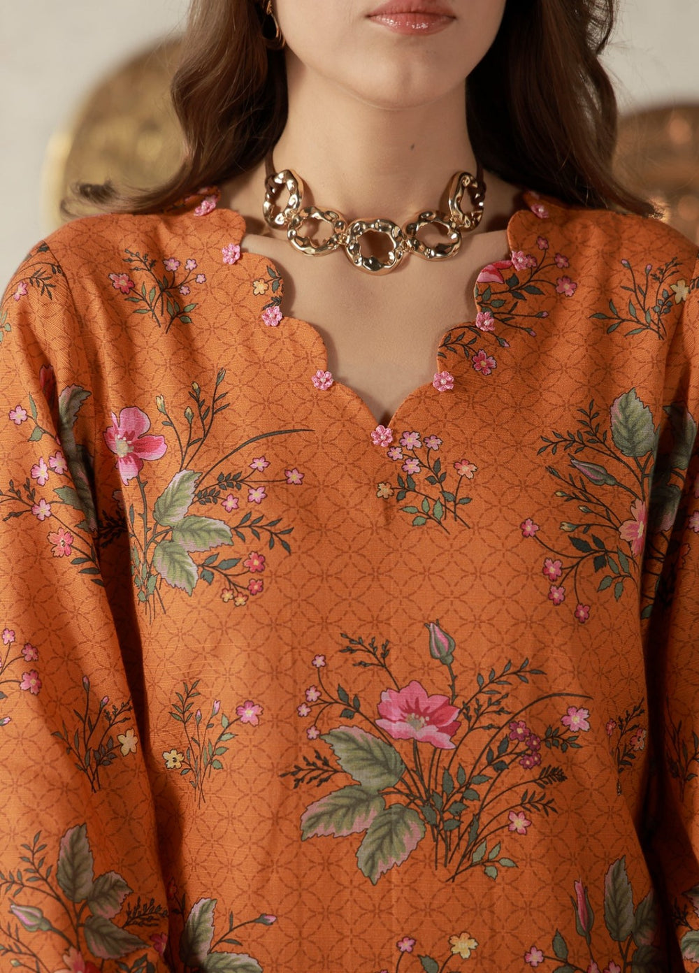 Sahar Unstitched Printed Khaddar 3 Piece Suit Aubrelle Winter Collection