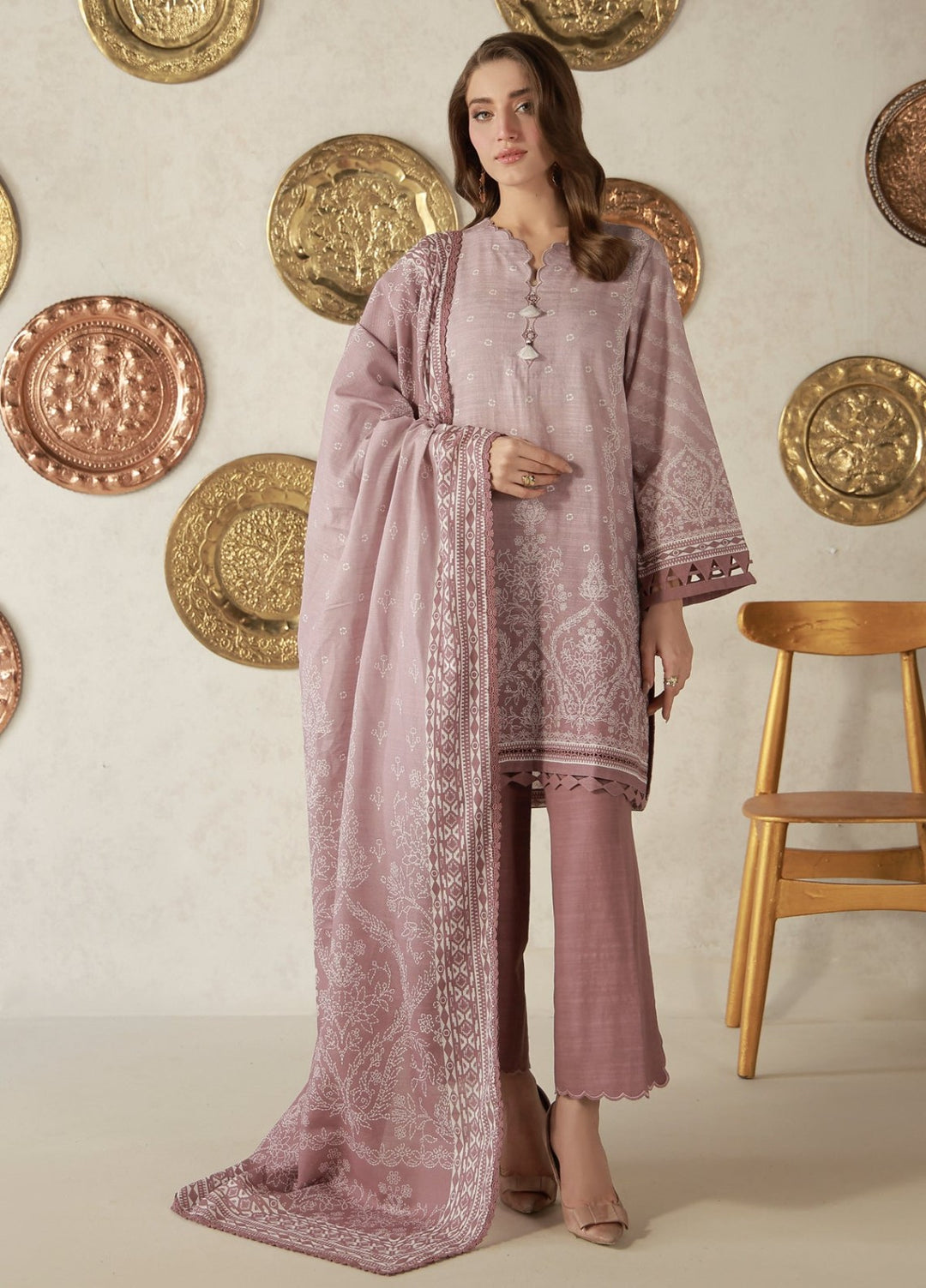 Sahar Unstitched Printed Khaddar 3 Piece Suit Brumelle Winter Collection