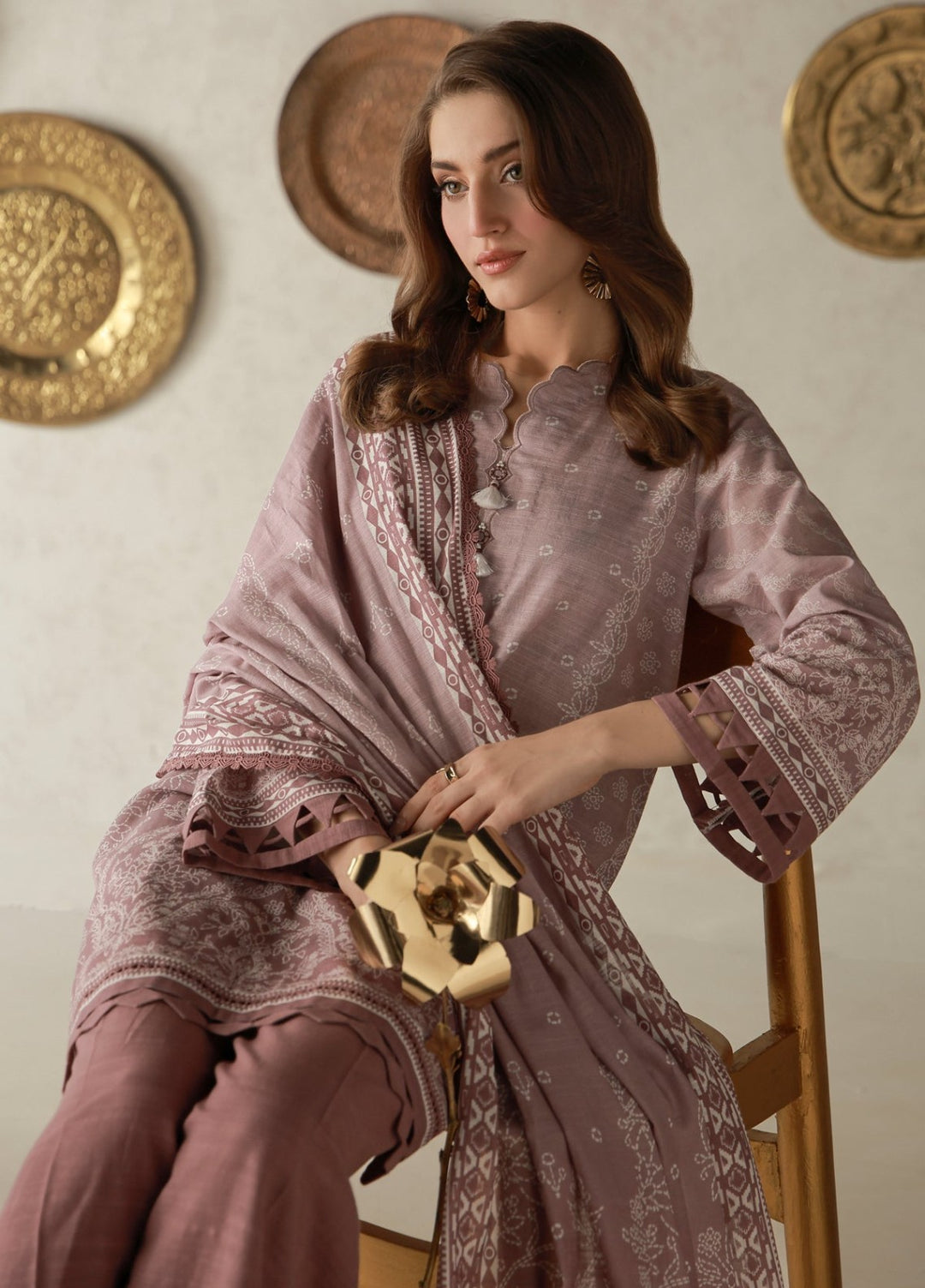 Sahar Unstitched Printed Khaddar 3 Piece Suit Brumelle Winter Collection