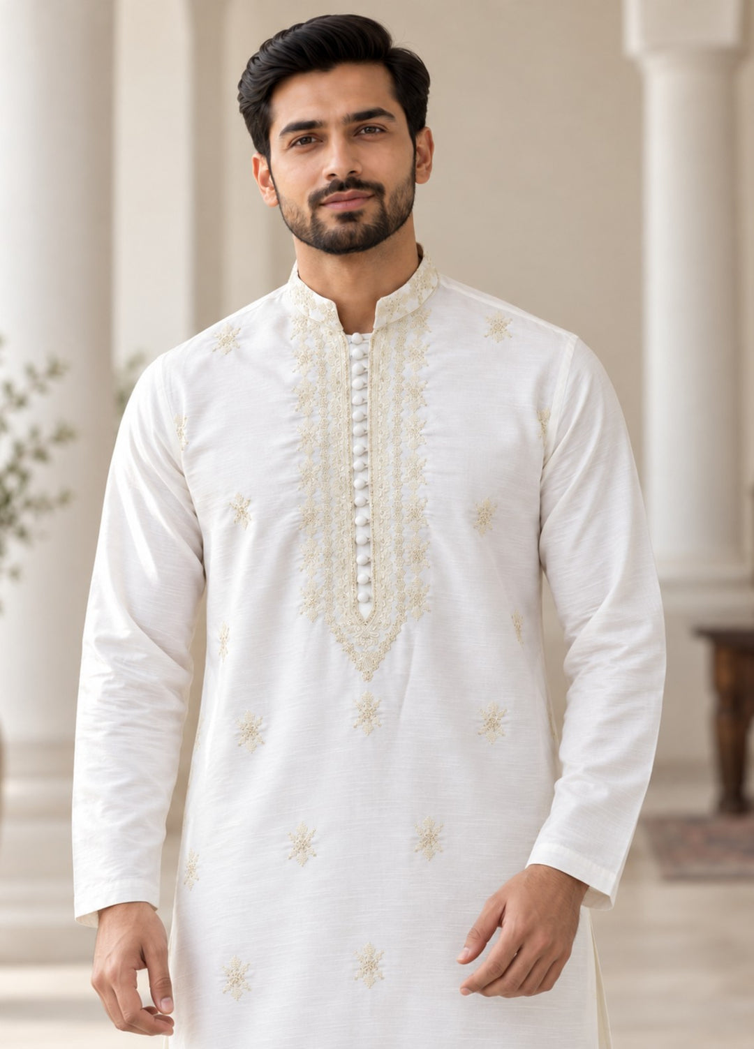 TGM Mens RTW Chikankari Chikankari Kurta Pajama Suit Aeron Pearl Festive Collection