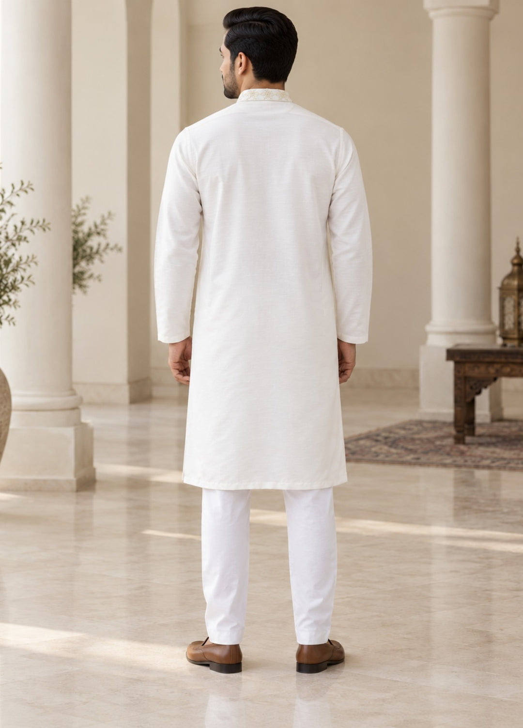 TGM Mens RTW Chikankari Chikankari Kurta Pajama Suit Aeron Pearl Festive Collection