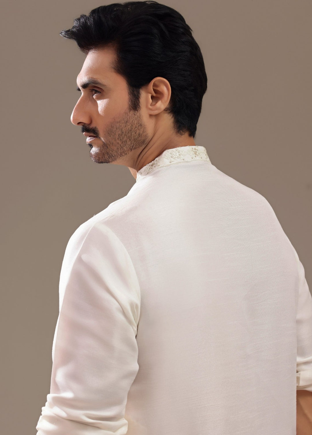 TGM Mens RTW Chikankari Chikankari Kurta Pajama Suit Aeron White Festive Collection