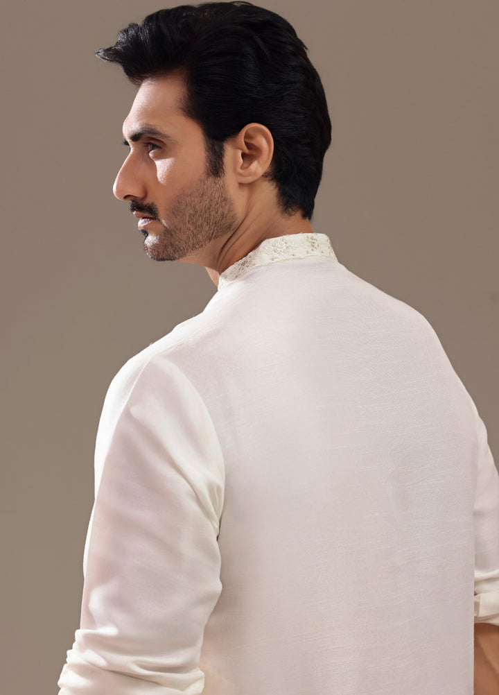 TGM Mens RTW Chikankari Chikankari Kurta Pajama Suit Aeron White Festive Collection