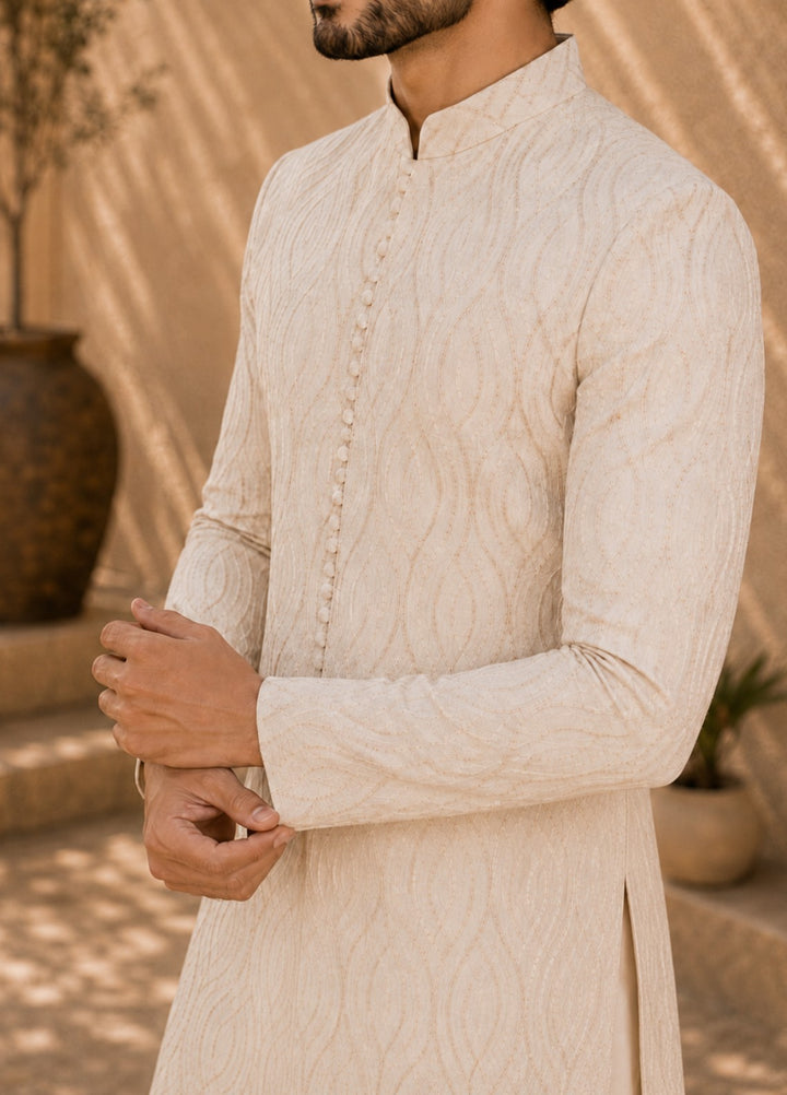 TGM Mens RTW Chikankari Chikankari Kurta Pajama Suit Royan Pearl Festive Collection