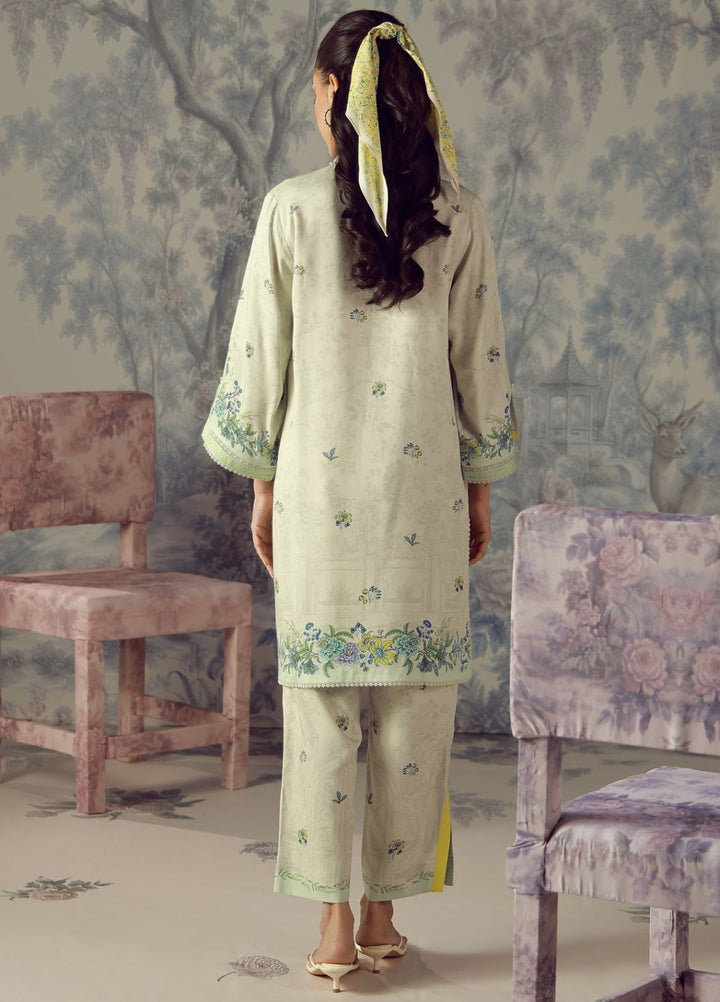 Sahar Unstitched Printed Marina Twill 2 Piece Suit Flora Verdit Winter Collection