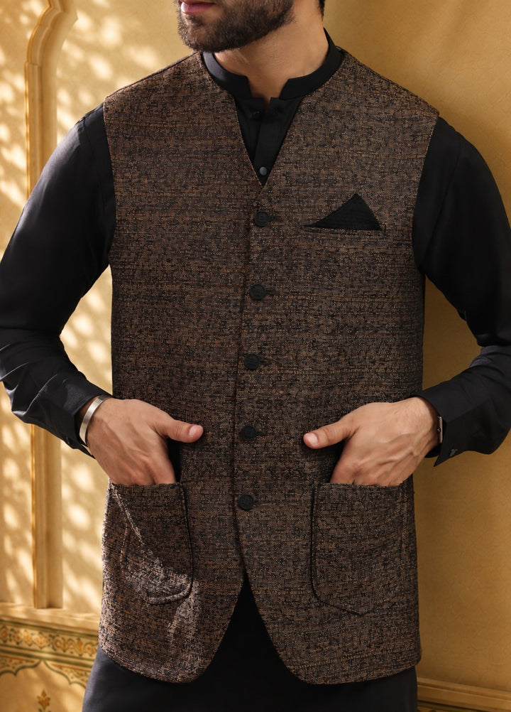 TGM Mens RTW Textured Blended Cotton 3 Piece Suit Meridian Comet Festive Collection