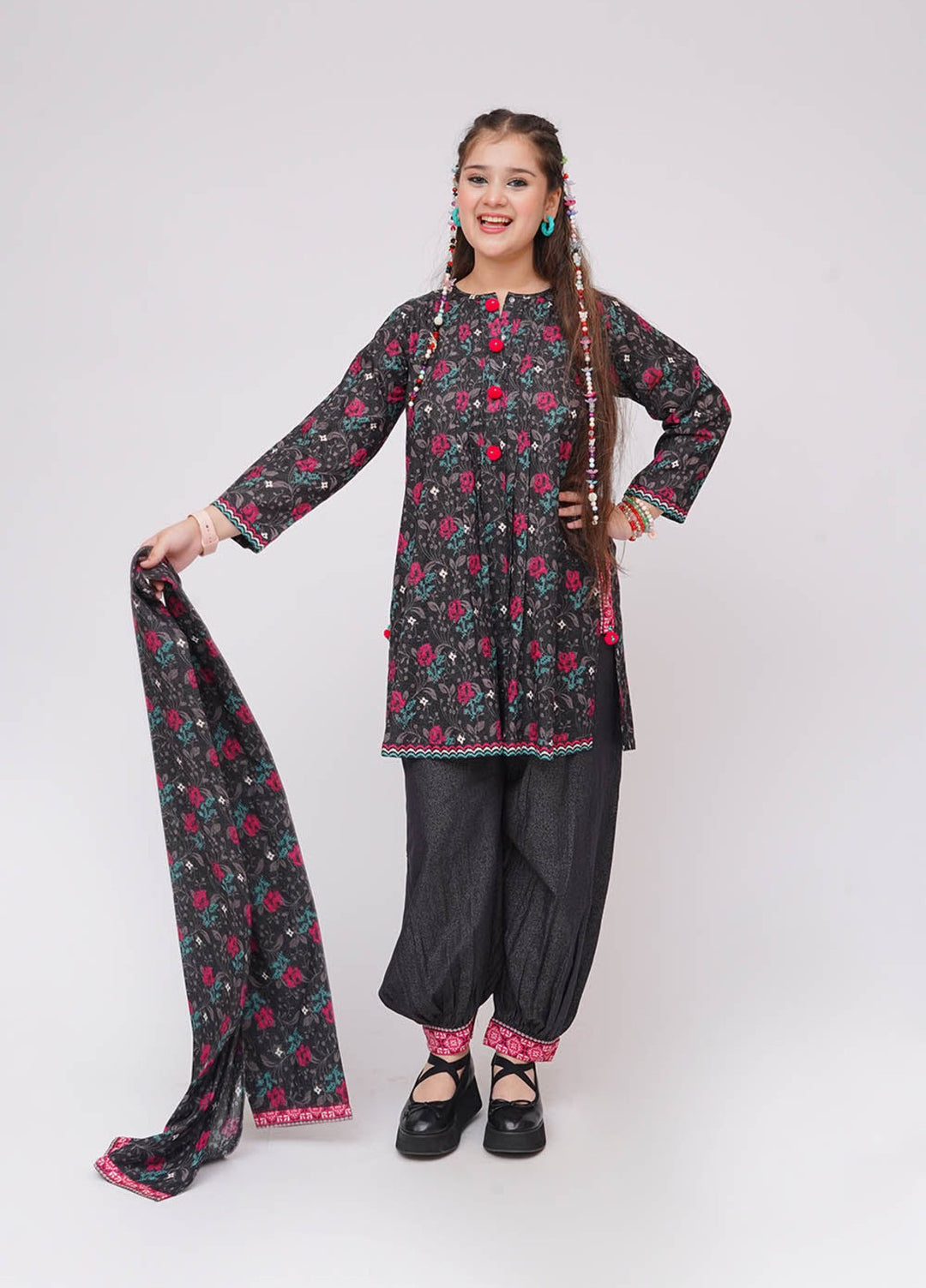Winter Fall by Senorita Girls RTW Printed Karandi 3 Piece Suit GAD-03636 Casual Collection