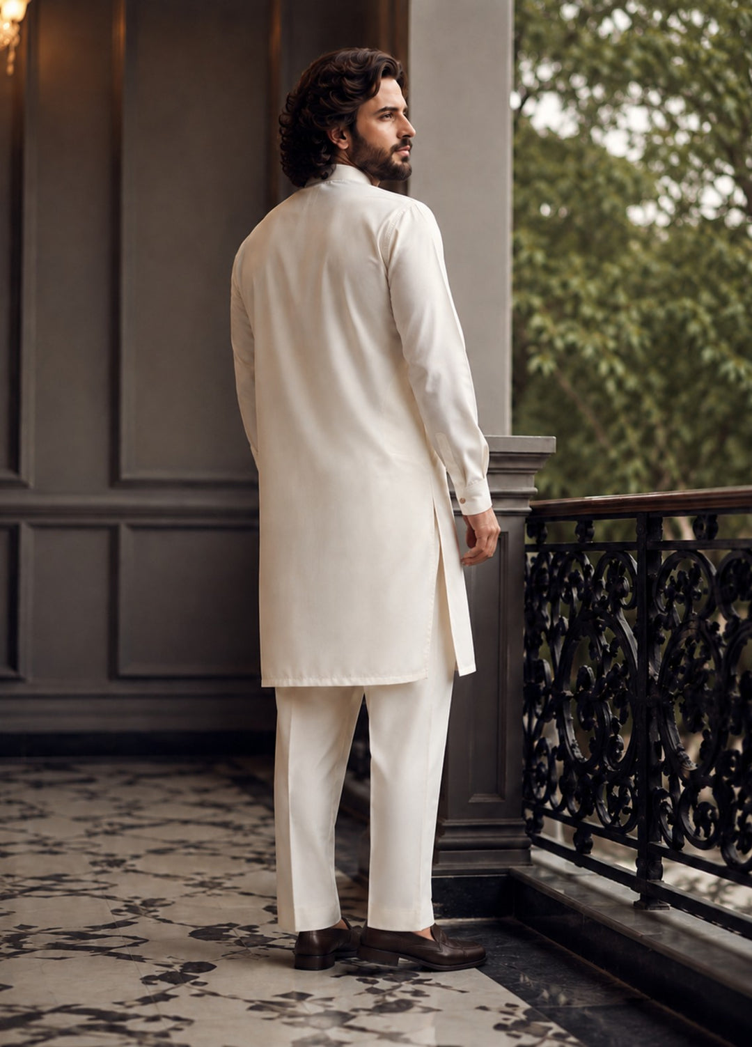 TGM Men RTW Textured Blended 3 Piece Suit Artisan Onyx Festive Collection