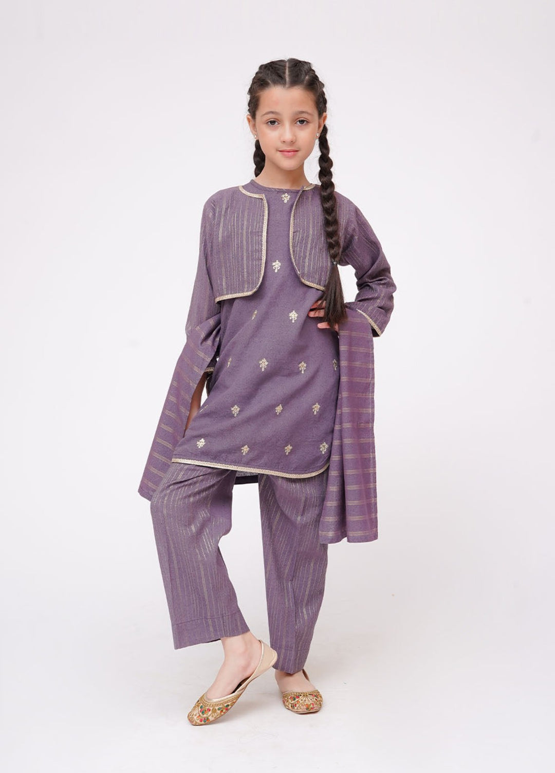 Winter Fall by Senorita Kids RTW Printed Karandi 3 Piece Suit KAD-03659 Casual Collection