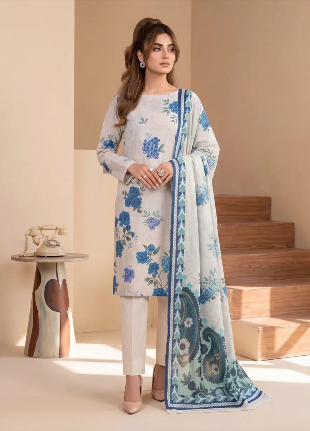 Salitex Unstitched Printed Cambric 3 Piece Suit SUNS8HA1009 Casual Collection