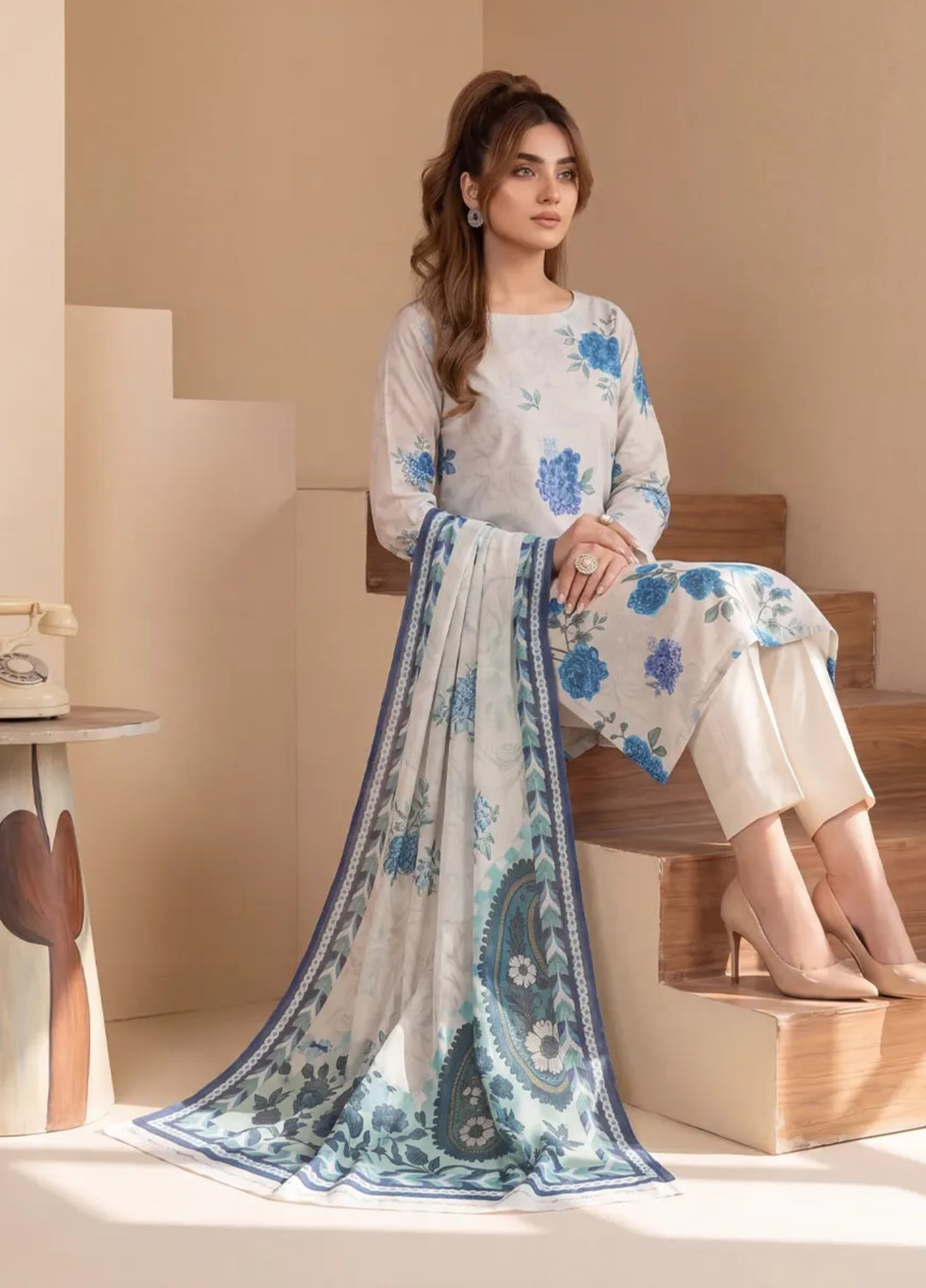 Salitex Unstitched Printed Cambric 3 Piece Suit SUNS8HA1009 Casual Collection