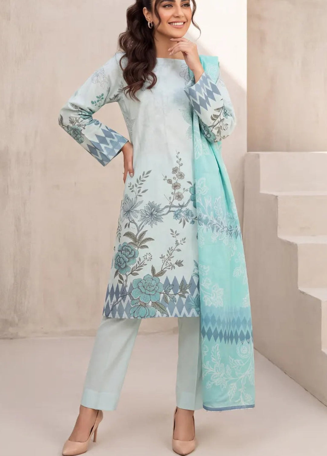 Salitex Unstitched Printed Cambric 3 Piece Suit SUNS8HA1001 Casual Collection