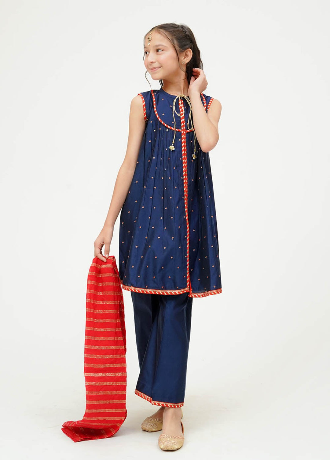 Senorita Girls RTW Embroidered Viscose 3 Piece Suit KDD-03678 Winter Collection