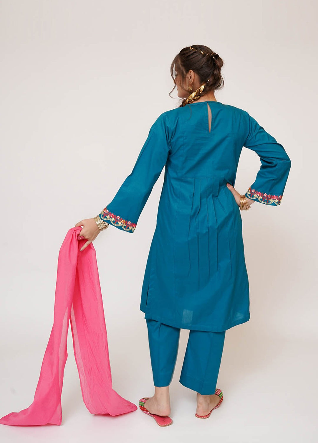 Senorita Girls RTW Embroidered Cotton 3 Piece Suit GAD-03413 Winter Collection
