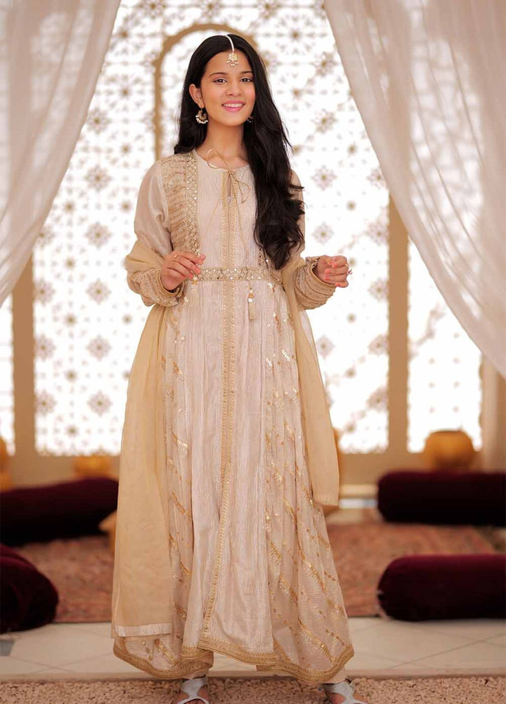 Senorita Girls RTW Embroidered Zari 3 Piece Suit GDD-02371 Winter Collection