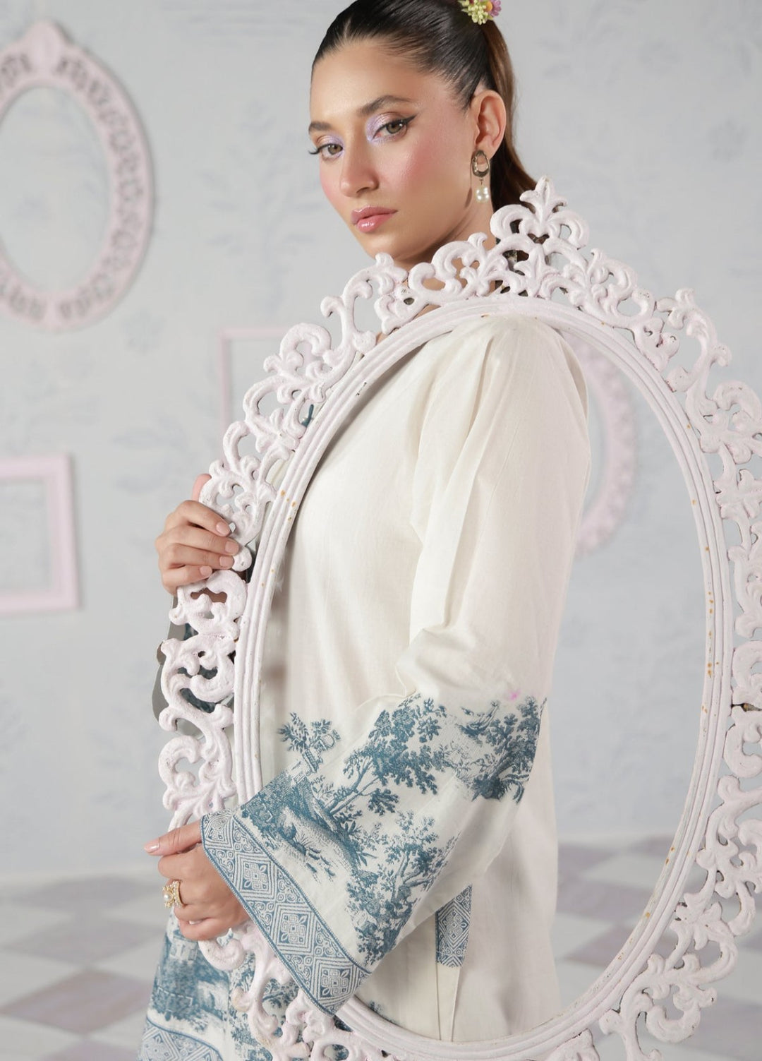 Sahar Women RTW Embroidered Jacquard 2 Piece Suit Toile Charm Casual Collection