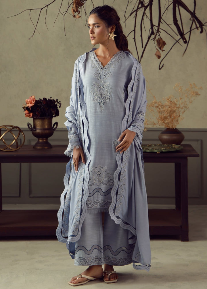 Sahar Unstitched Embroidered Khaddar 3 Piece Suit Celestia Winter Collection