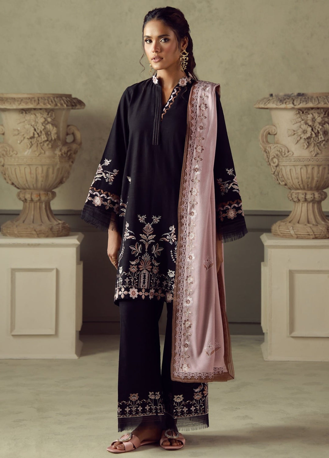 Sahar Unstitched Embroidered Khaddar 3 Piece Suit Zarelle Winter Collection