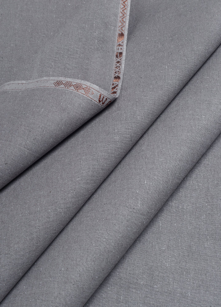 Wasaya by Fabrich Men Unstitched Embroidered Khaddar 2 Piece Suit Grey Winter Collection